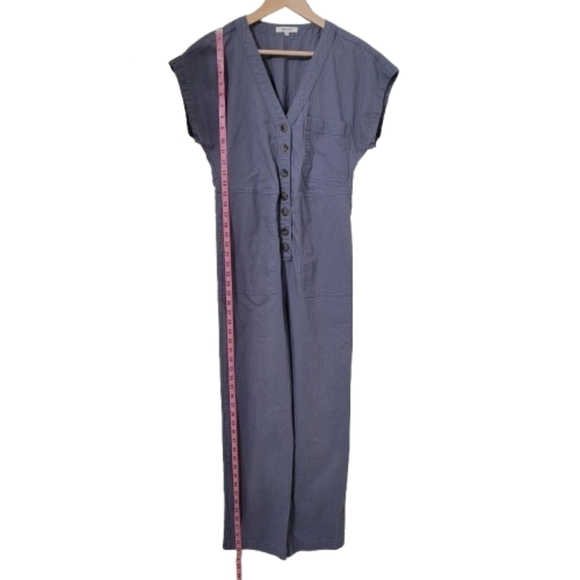Madewell Size S Cap Sleeve Jumpsuit, color is Sunfaded Indigo, Exc. Used Cond. - Picture 15 of 16